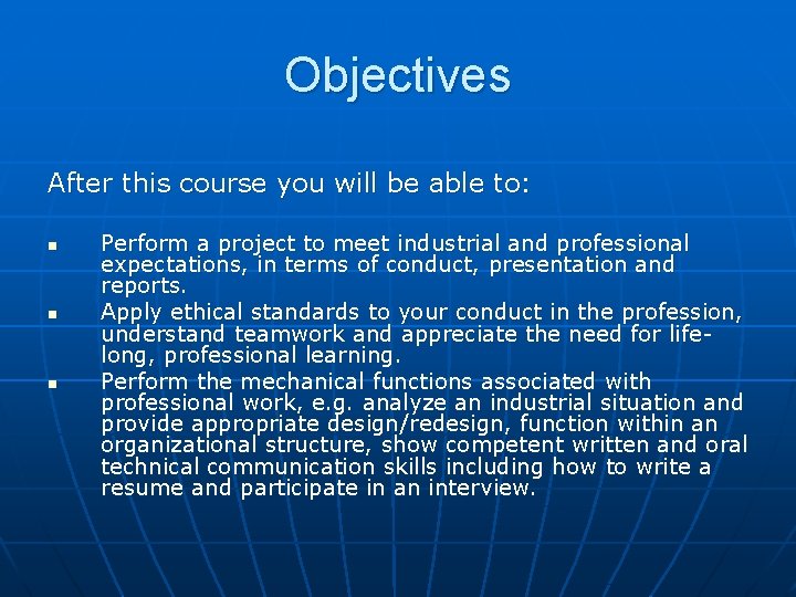 Objectives After this course you will be able to: n n n Perform a Objectives After this course you will be able to: n n n Perform a