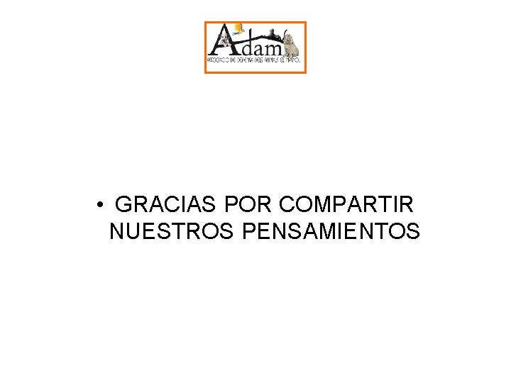  • GRACIAS POR COMPARTIR NUESTROS PENSAMIENTOS 