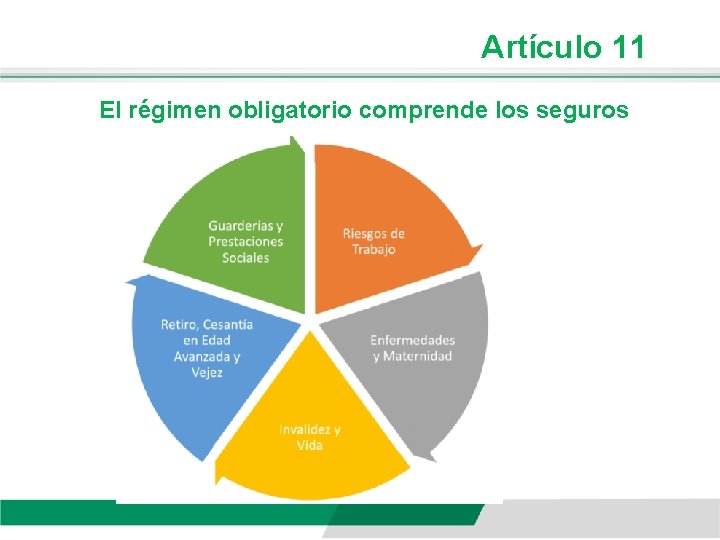 Artículo 11 El régimen obligatorio comprende los seguros 