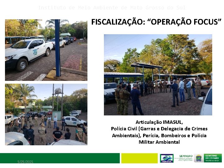 Instituto de Meio Ambiente de Mato Grosso do Sul FISCALIZAÇÃO: “OPERAÇÃO FOCUS” Articulação IMASUL,