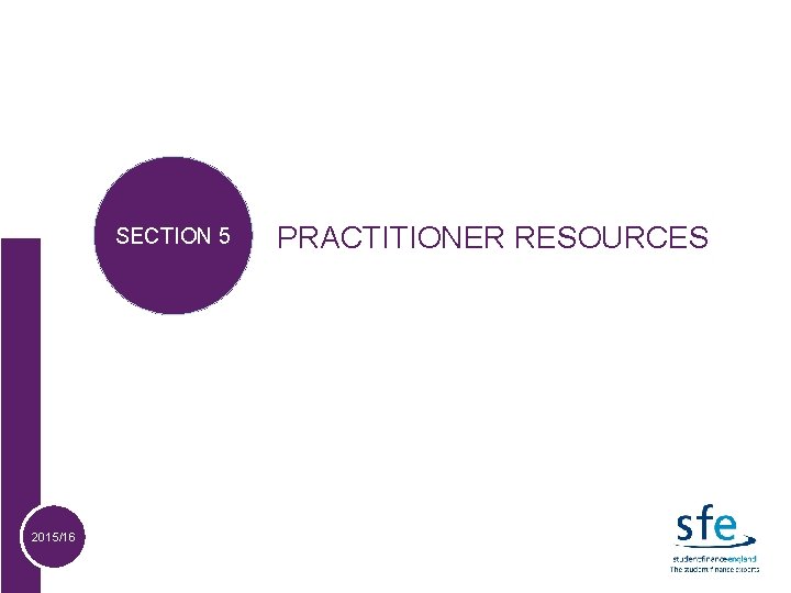 SECTION 5 2015/16 PRACTITIONER RESOURCES 