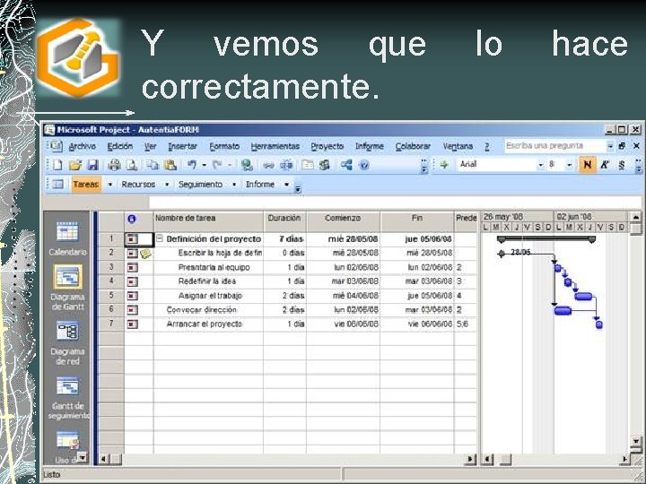 Y vemos que correctamente. lo hace 