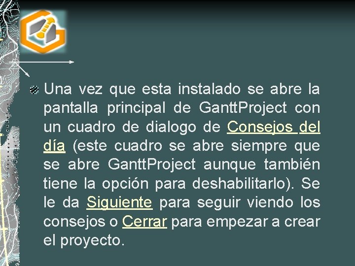 Una vez que esta instalado se abre la pantalla principal de Gantt. Project con