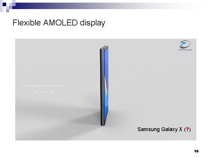 Flexible AMOLED display Samsung Galaxy X (? ) 16 