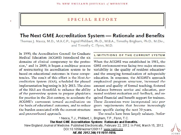 Nasca, T. J. , Philibert, I. , Brigham, T. P. , Flynn, T. C.