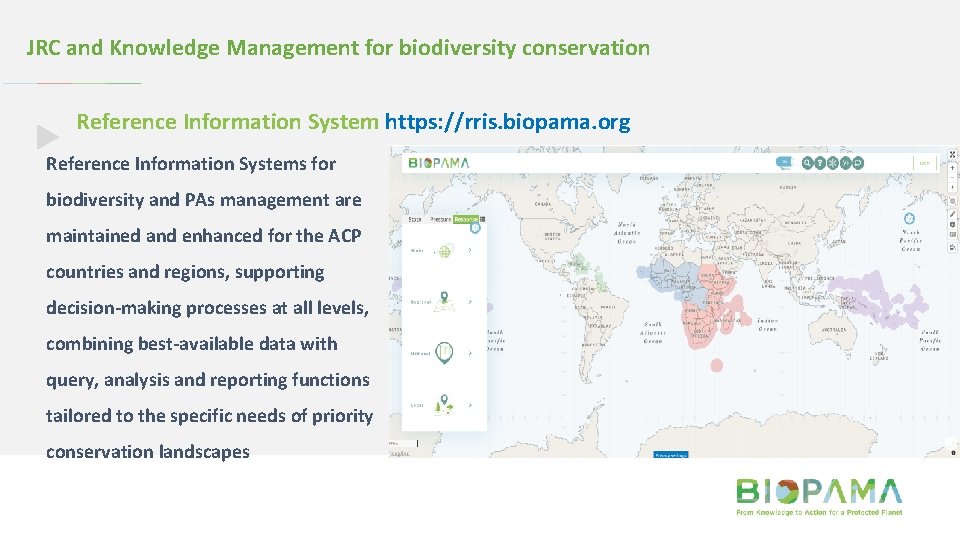 JRC and Knowledge Management for biodiversity conservation Reference Information System https: //rris. biopama. org