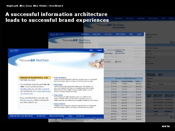 Highmark Blue Cross Blue Shield | Enrollment A successful information architecture leads to successful