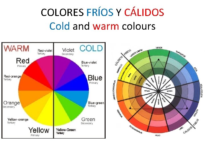 COLORES FRÍOS Y CÁLIDOS Cold and warm colours 