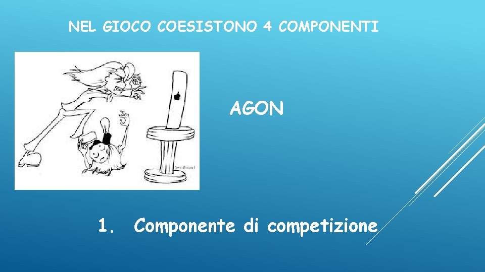 NEL GIOCO COESISTONO 4 COMPONENTI AGON 1. Componente di competizione 