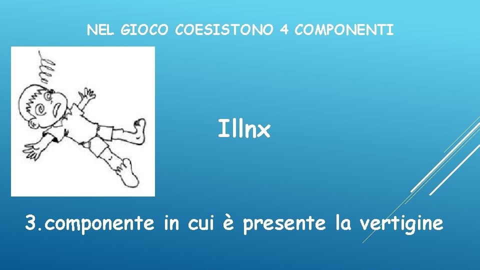 NEL GIOCO COESISTONO 4 COMPONENTI Illnx 3. componente in cui è presente la vertigine