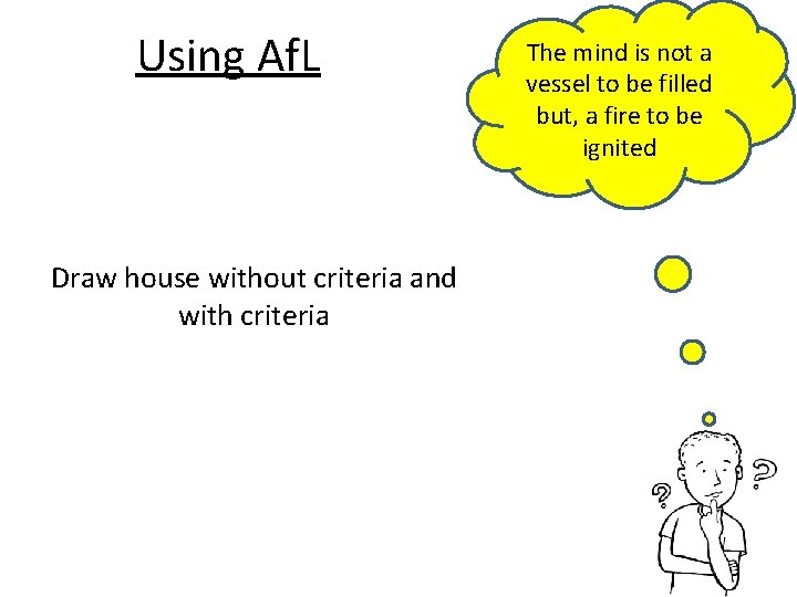 Using Af. L Draw house without criteria and with criteria The mind is not