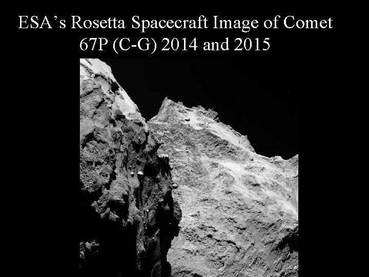 ESA’s Rosetta Spacecraft Image of Comet 67 P (C-G) 2014 and 2015 