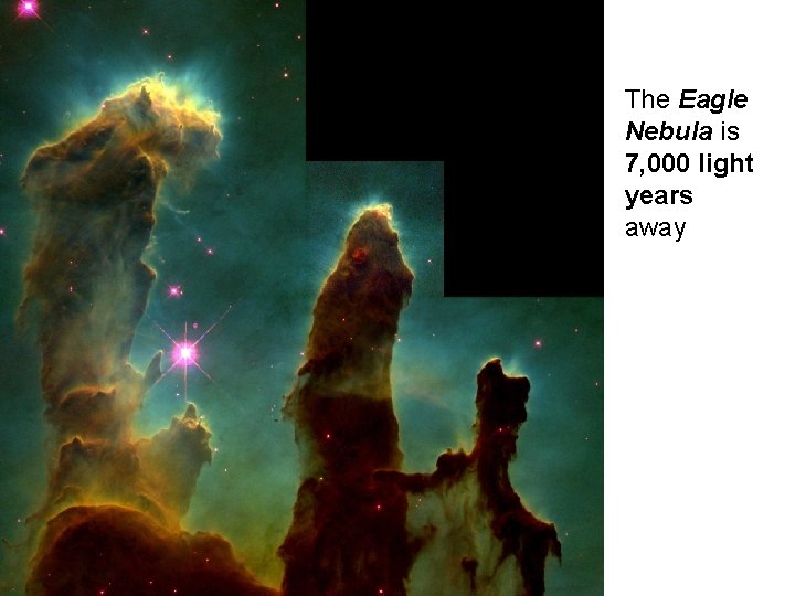 The Eagle Nebula is 7, 000 light years away 