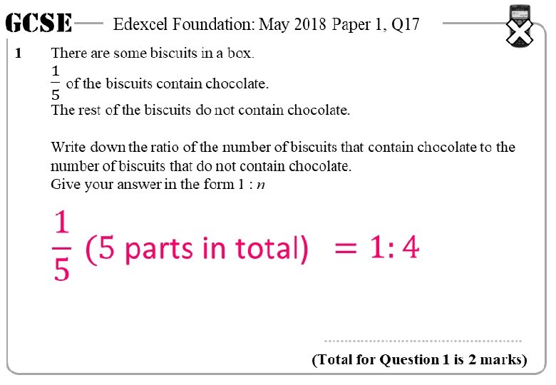 GCSE Edexcel Foundation: May 2018 Paper 1, Q 17 1 (Total for Question 1