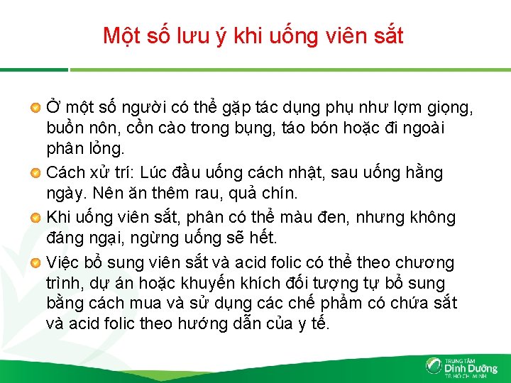 Một số lưu ý khi uống viên sắt Ở một số người có thể