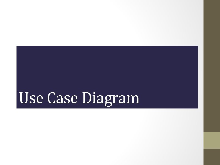 Use Case Diagram Lecture # 1 