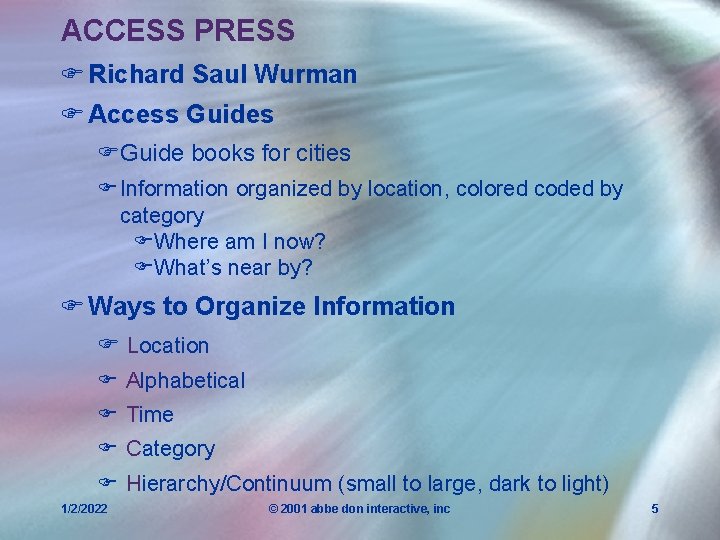 ACCESS PRESS F Richard Saul Wurman F Access Guides FGuide books for cities F