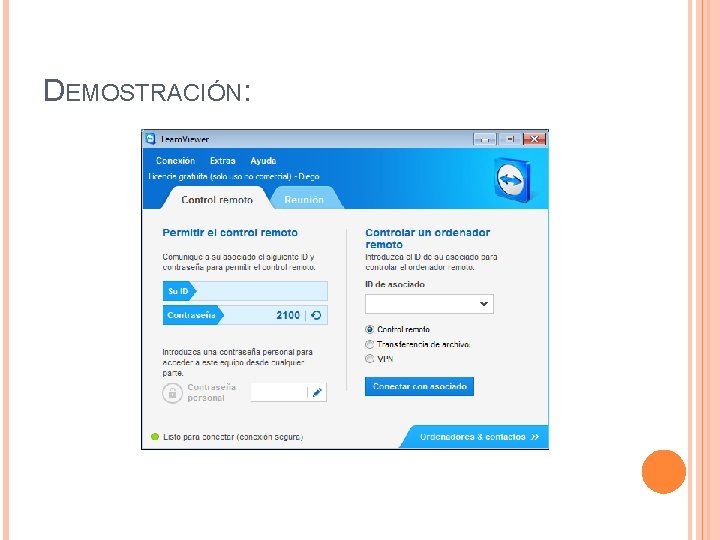 DEMOSTRACIÓN: DEMOSTRACIÓN: