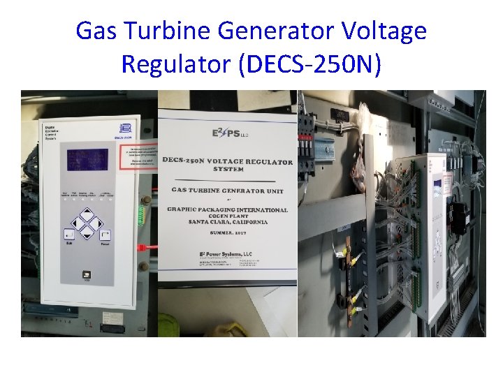 Gas Turbine Generator Voltage Regulator (DECS-250 N) 