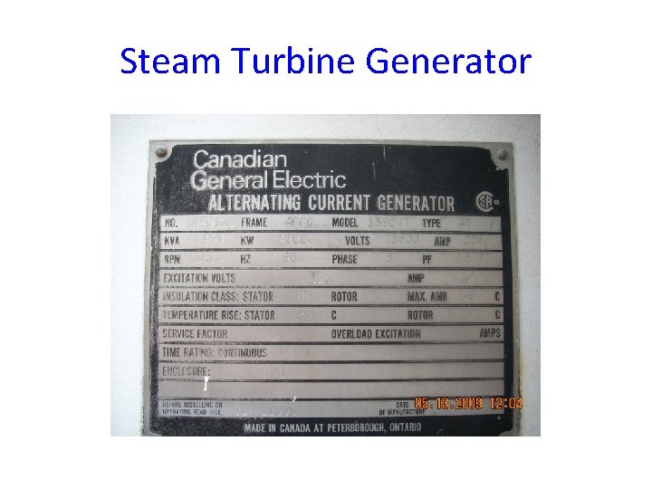 Steam Turbine Generator 