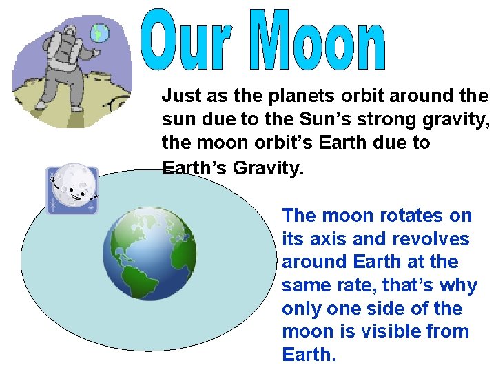Just as the planets orbit around the sun due to the Sun’s strong gravity, Just as the planets orbit around the sun due to the Sun’s strong gravity,