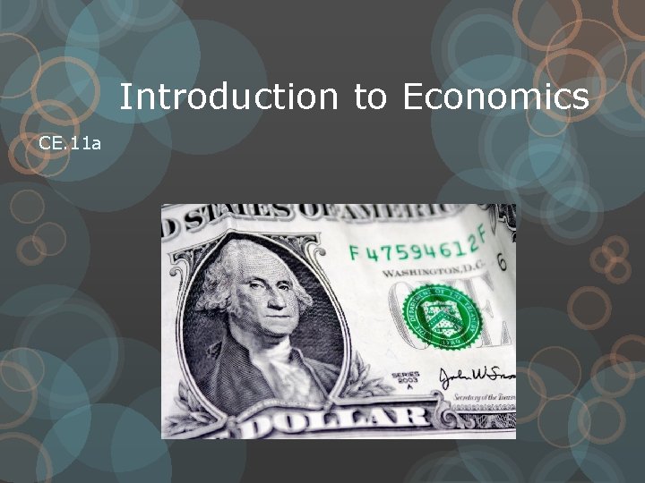 Introduction to Economics CE. 11 a 