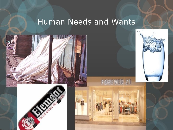 Human Needs and Wants 