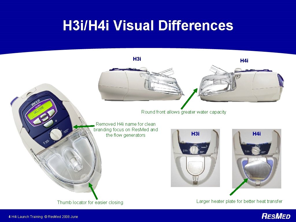 H 3 i/H 4 i Visual Differences H 3 i H 4 i Round