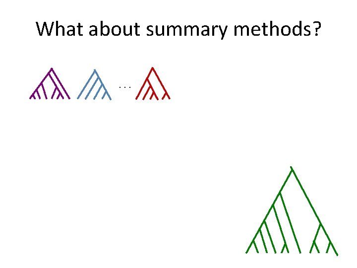 What about summary methods? . . . 