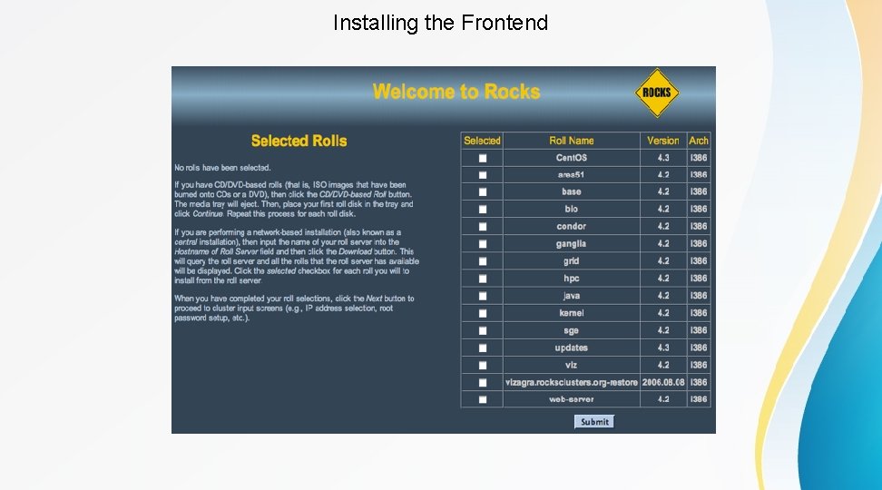 Installing the Frontend 
