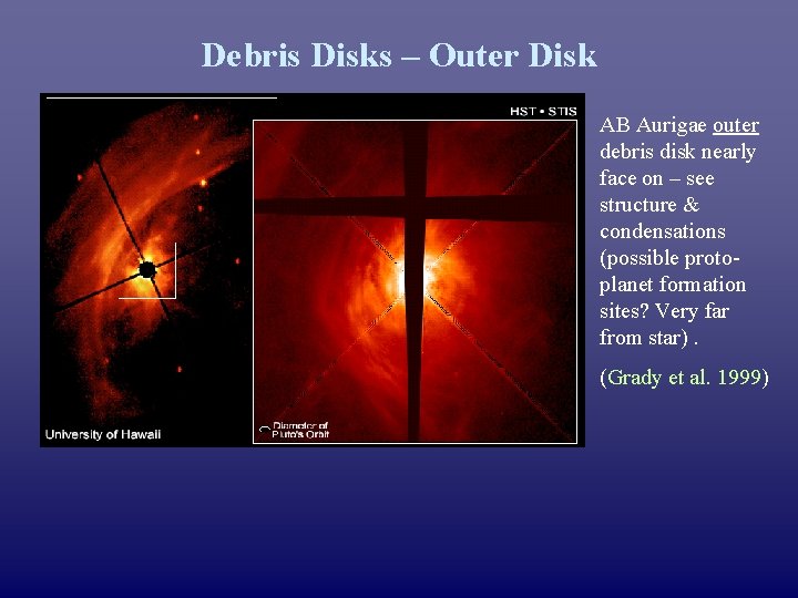 Debris Disks – Outer Disk AB Aurigae outer debris disk nearly face on –