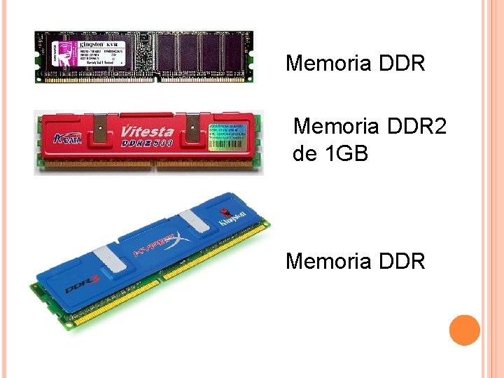 Memoria DDR 2 de 1 GB Memoria DDR 