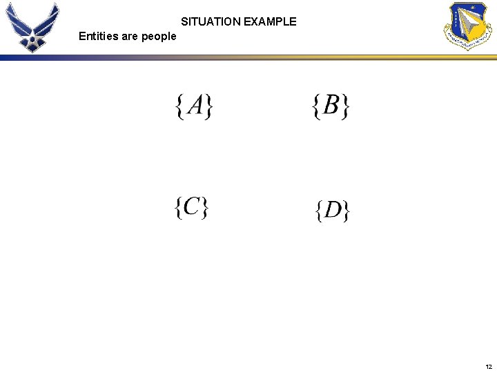 SITUATION EXAMPLE Entities are people 12 