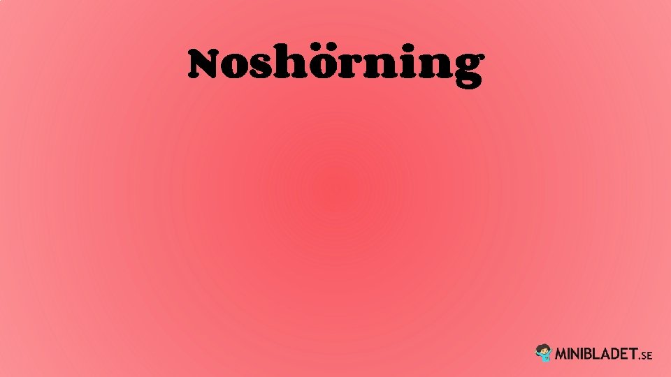 Noshörning 