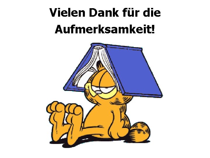 Vielen Dank für die Aufmerksamkeit! 