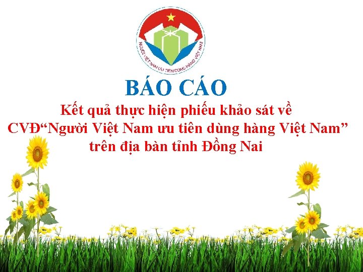 BÁO CÁO Kết quả thực hiện phiếu khảo sát về CVĐ“Người Việt Nam ưu