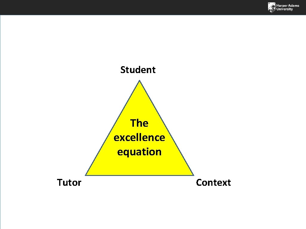 Student The excellence equation Tutor Context 