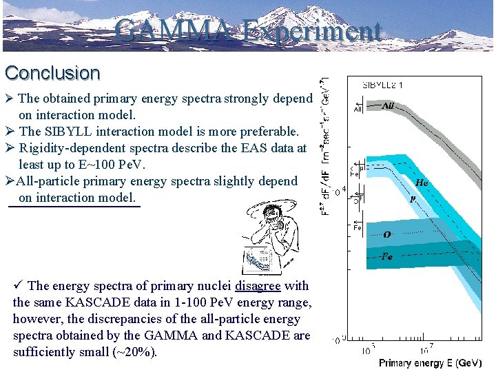 GAMMA Experiment Conclusion Ø The obtained primary energy spectra strongly depend on interaction model.