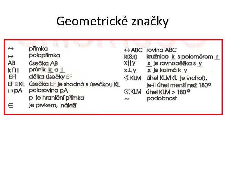 Geometrické značky 