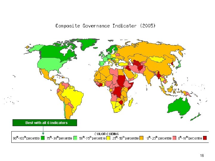 Best with all 6 indicators • Lähde: World Bank 16 