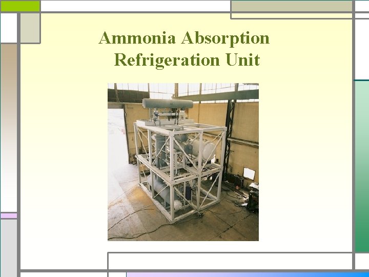 Ammonia Absorption Refrigeration Unit 