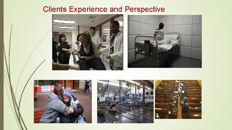 Clients Experience and Perspective Clients Experience and Perspective