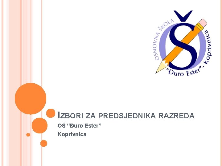 IZBORI ZA PREDSJEDNIKA RAZREDA OŠ “Đuro Ester” Koprivnica 