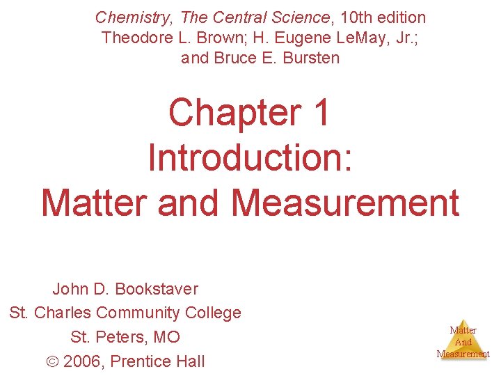 Chemistry The Central Science 10 th edition Theodore