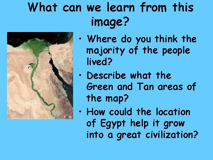 What can we learn from this image? • Where do you think the majority What can we learn from this image? • Where do you think the majority