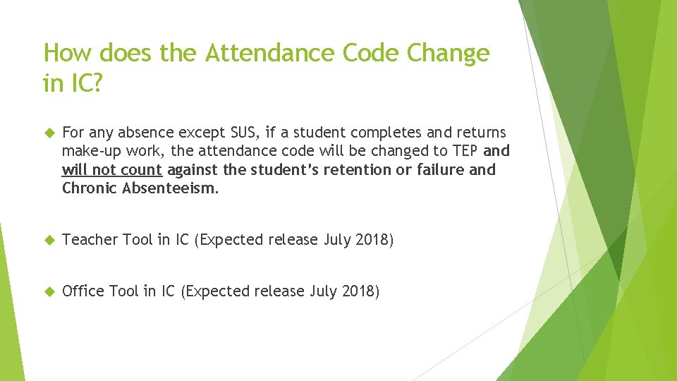 New Attendance Codes Whats Changed Shannon Yoelin Student