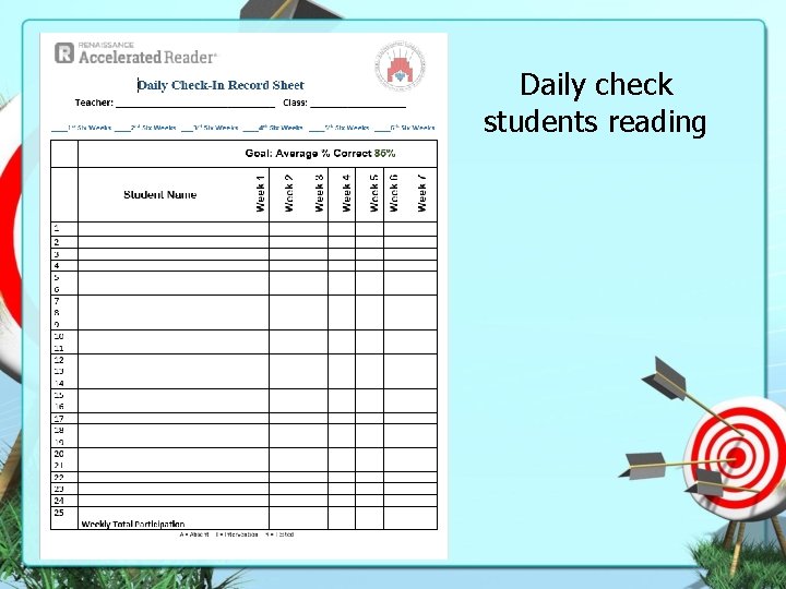 Daily check students reading 