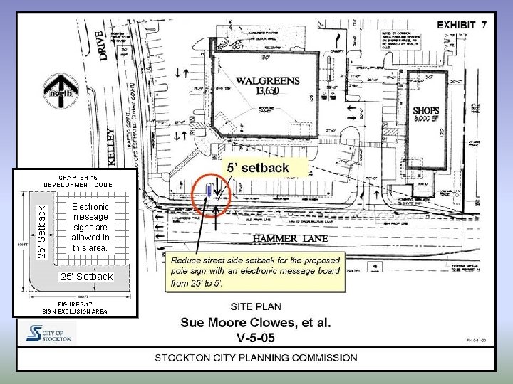 25’ Setback CHAPTER 16 DEVELOPMENT CODE Electronic message signs are allowed in this area.