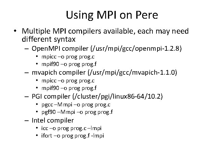 Using Parallel Computing Resources at Marquette HPC Resources