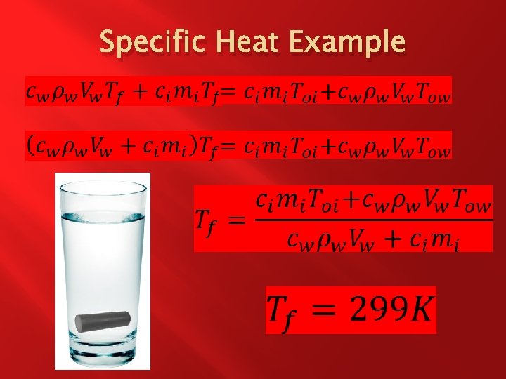 Specific Heat Example 